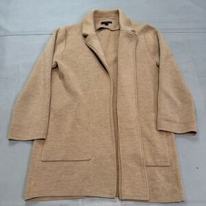 J Crew Sophie Open Front Sweater Cardigan Pure 100% Merino Wool Earthtone S-5259